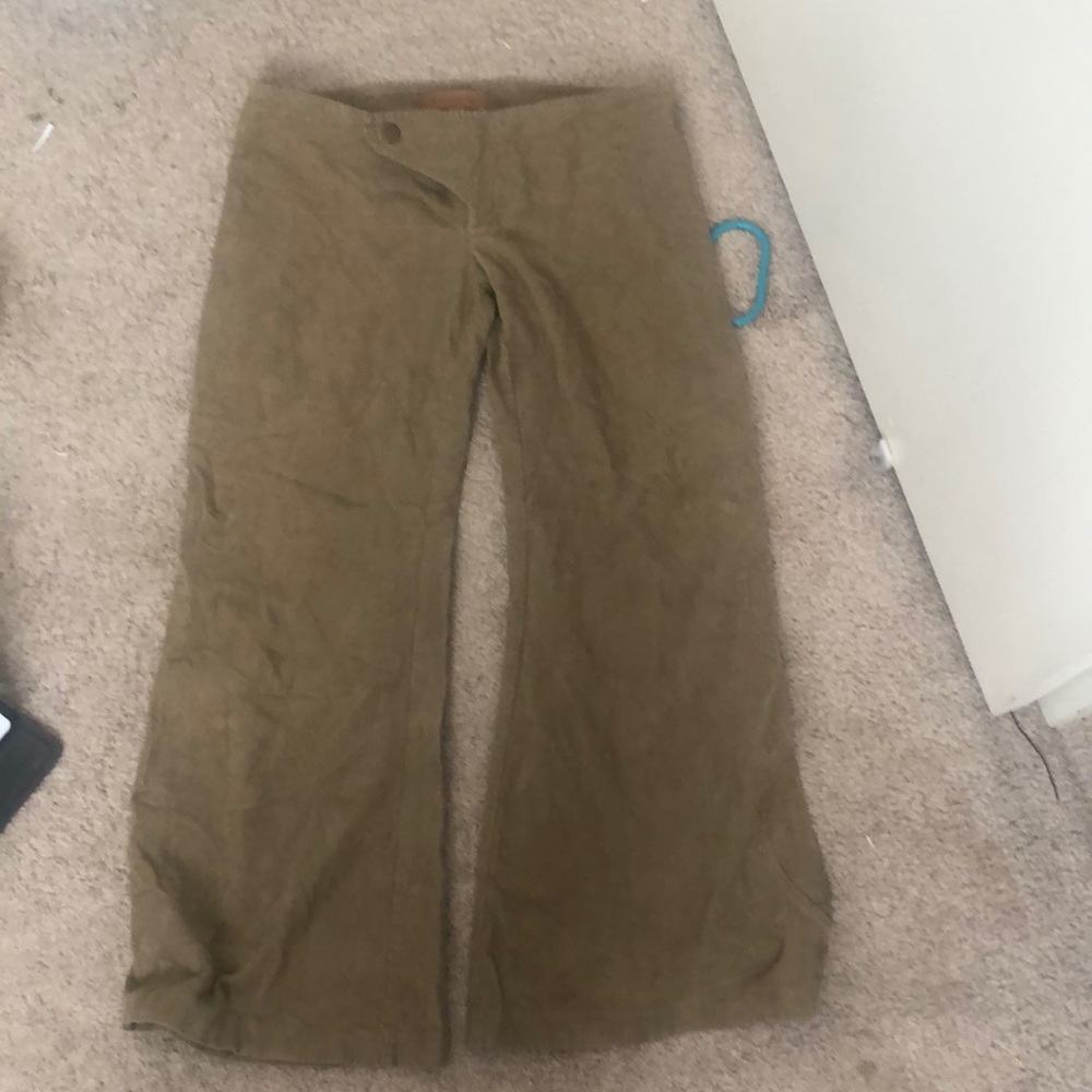low rise tan corduroy pants